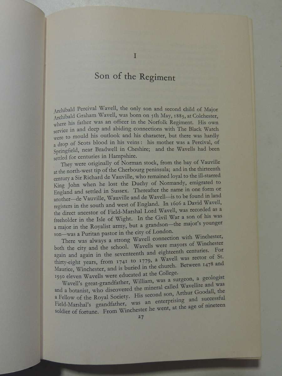 Wavell: Scholar And Soldier- John Connell