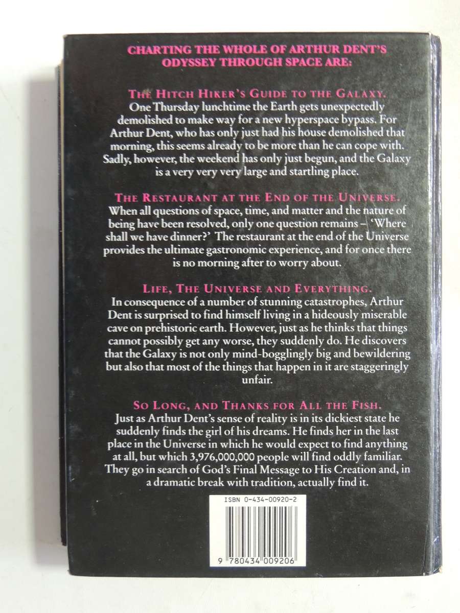 Hitchhiker's Guide nto the Galaxy, A Trilogy in Four Parts - Douglas Adams  1992 HC