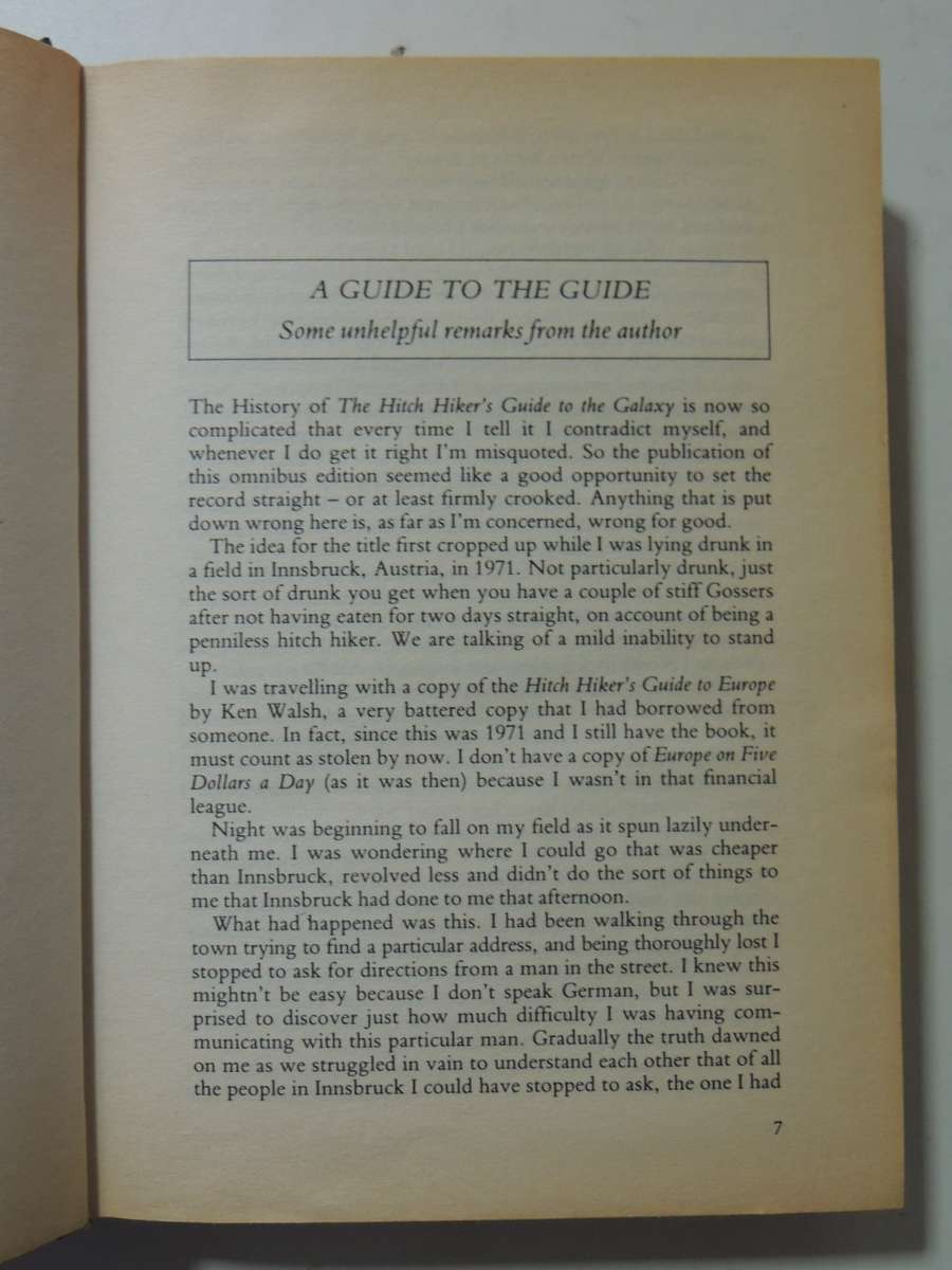 Hitchhiker's Guide nto the Galaxy, A Trilogy in Four Parts - Douglas Adams  1992 HC