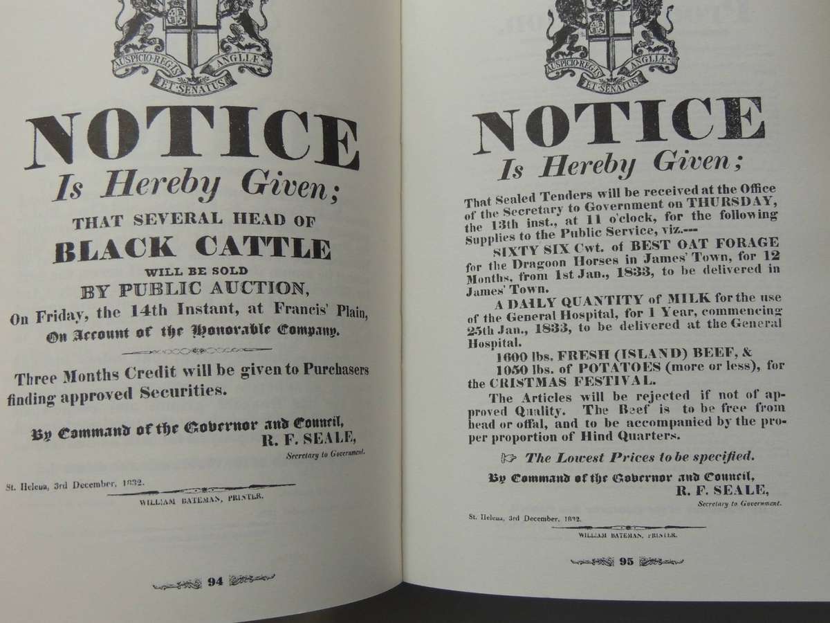 Saint Helena Proclamations 1818-1943- Robin Castell