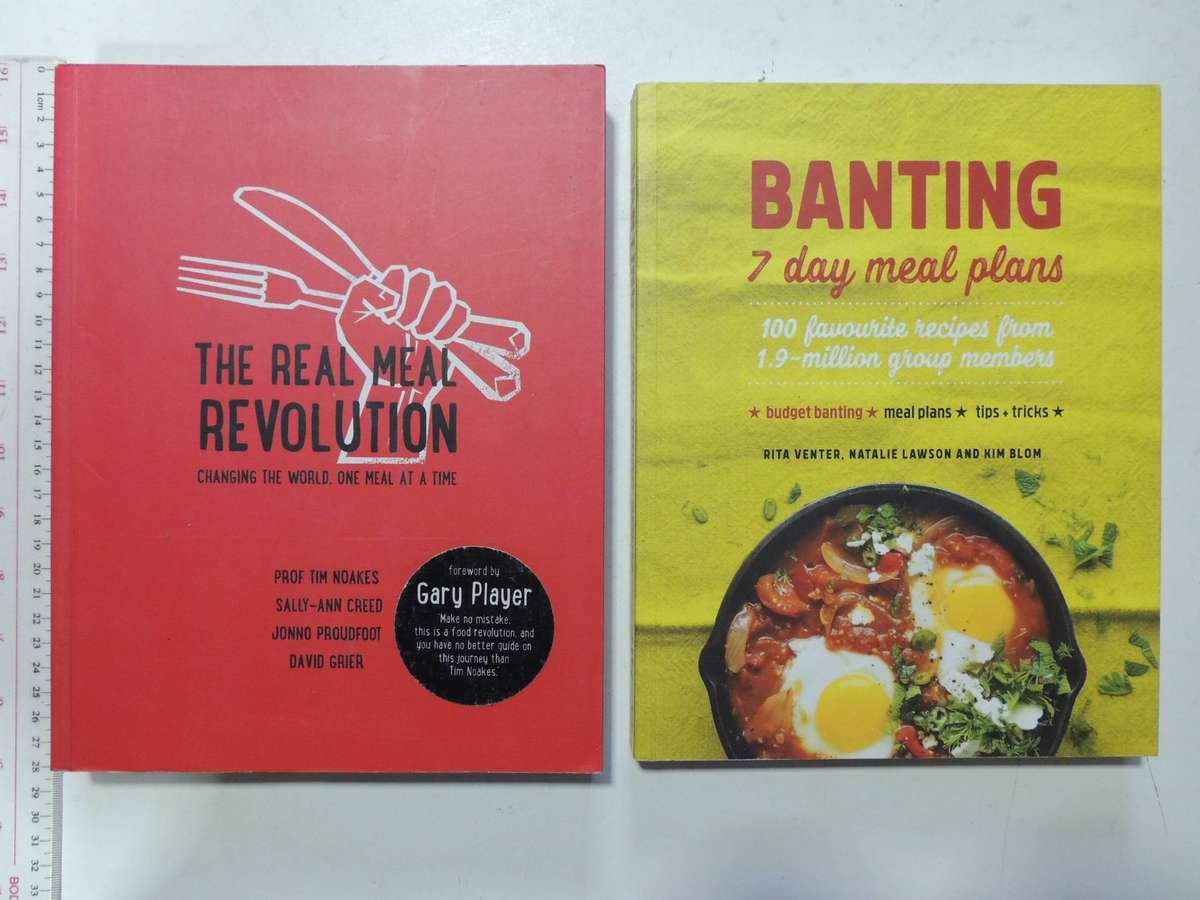 The Real Meal Revolution &   Banting 7 Day Meal Plans  - Tim Noakes, , Rita Venter    2 Book Set