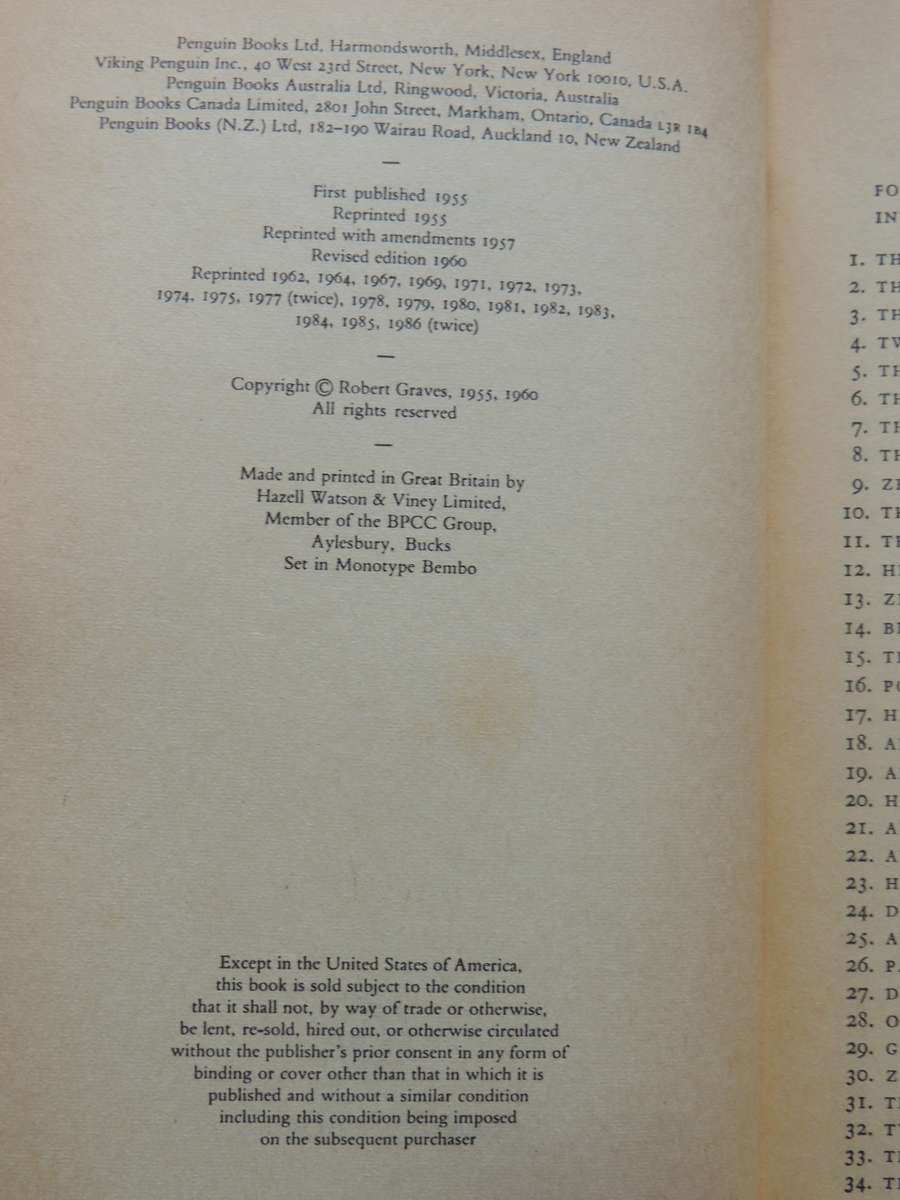 The Greek Myths: Vols 1 & 2- Robert Graves