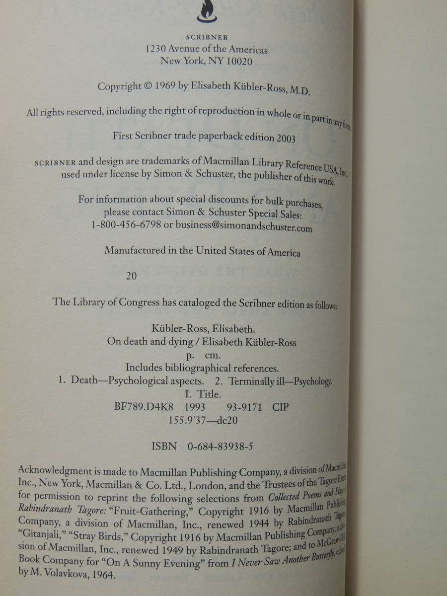 On Death And Dying - Elisabeth Kubler-Ross M.D.