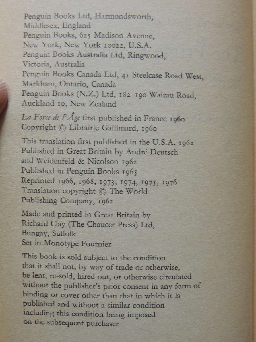 The Prime Of Life (Autobiography Vol 2)  - Simone De Beauvoir