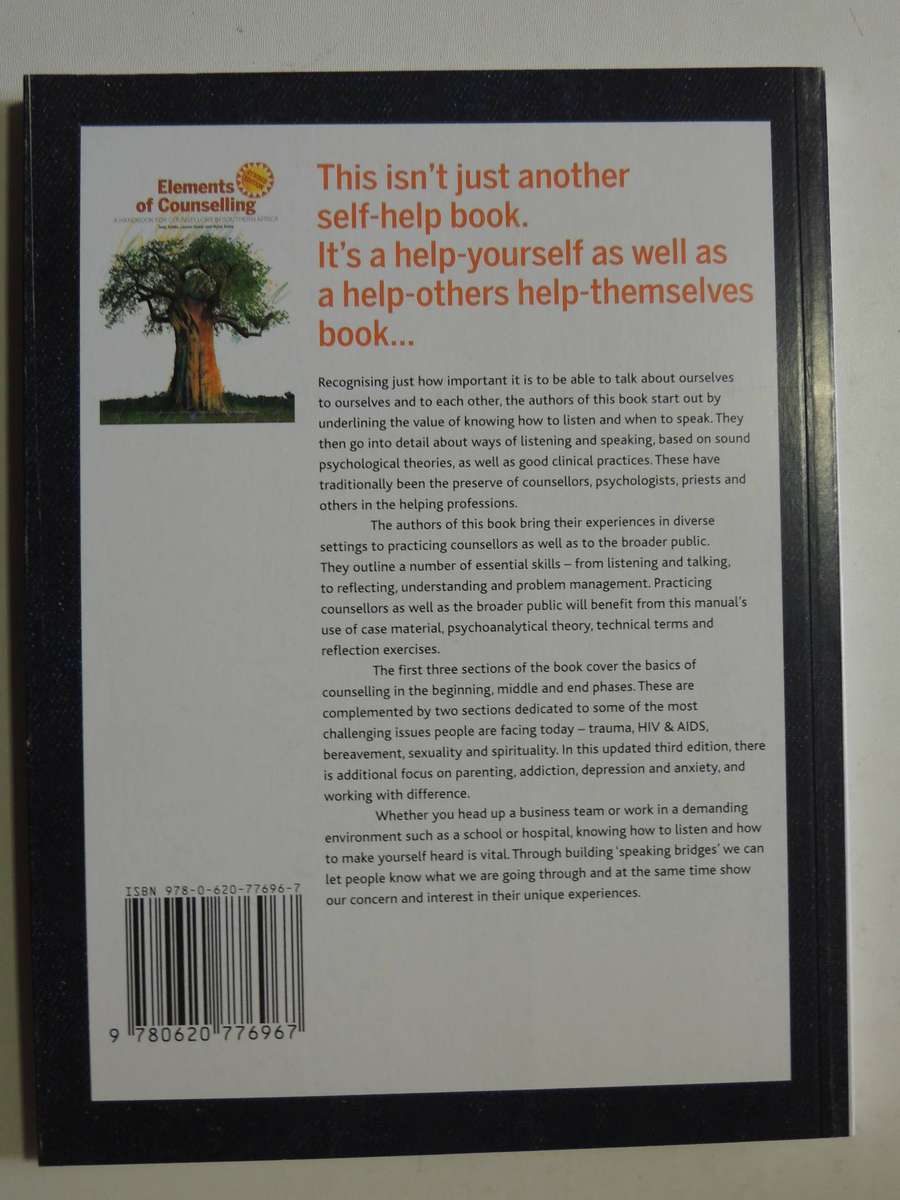 Elements Of Counselling: A Practioner's Handbook (3rd Edition Updated And Revised) Joan Schon, Laure
