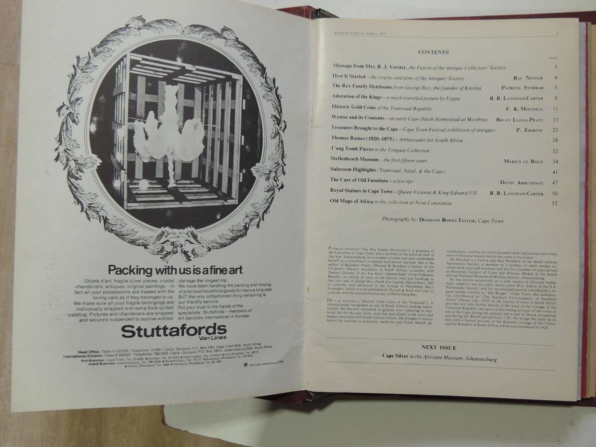 Antiques In South Africa ( 21 Issues In 4 Leatherette Binders)