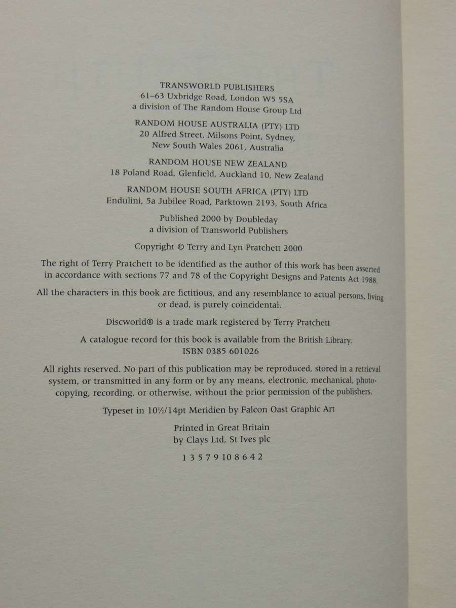 The Truth (1st Edition 2000)-  Terry Pratchett