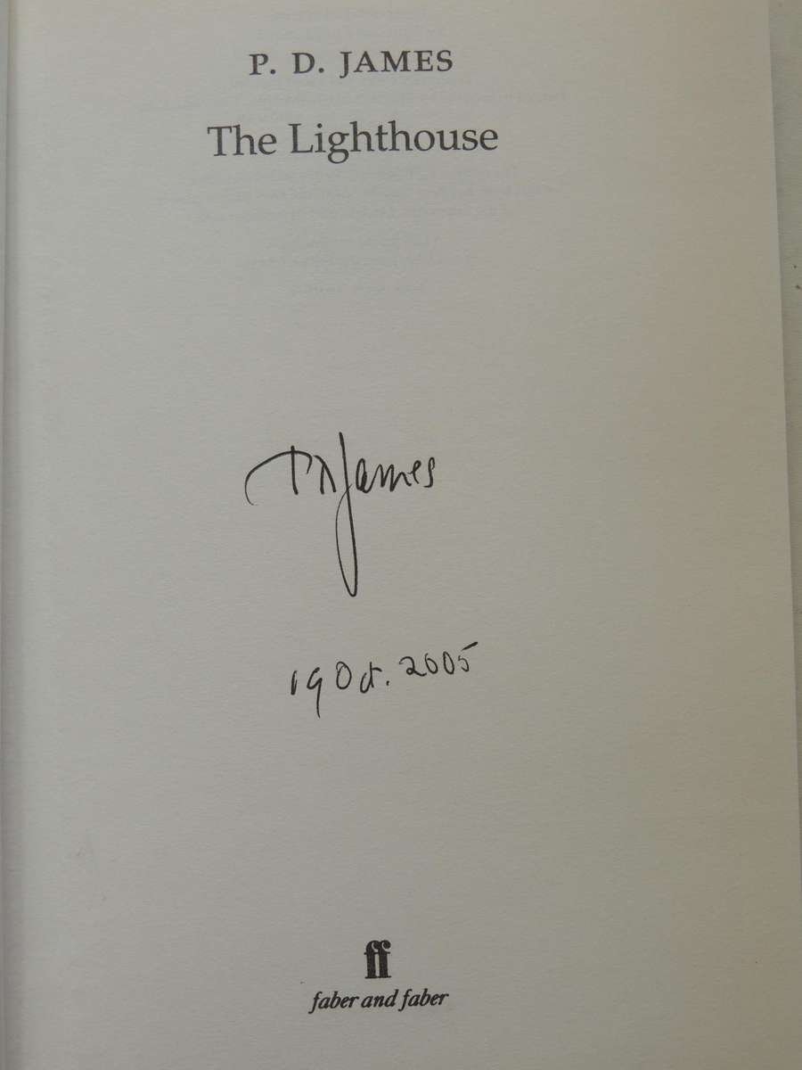 The Lighthouse - PD James - First Edition, Signed