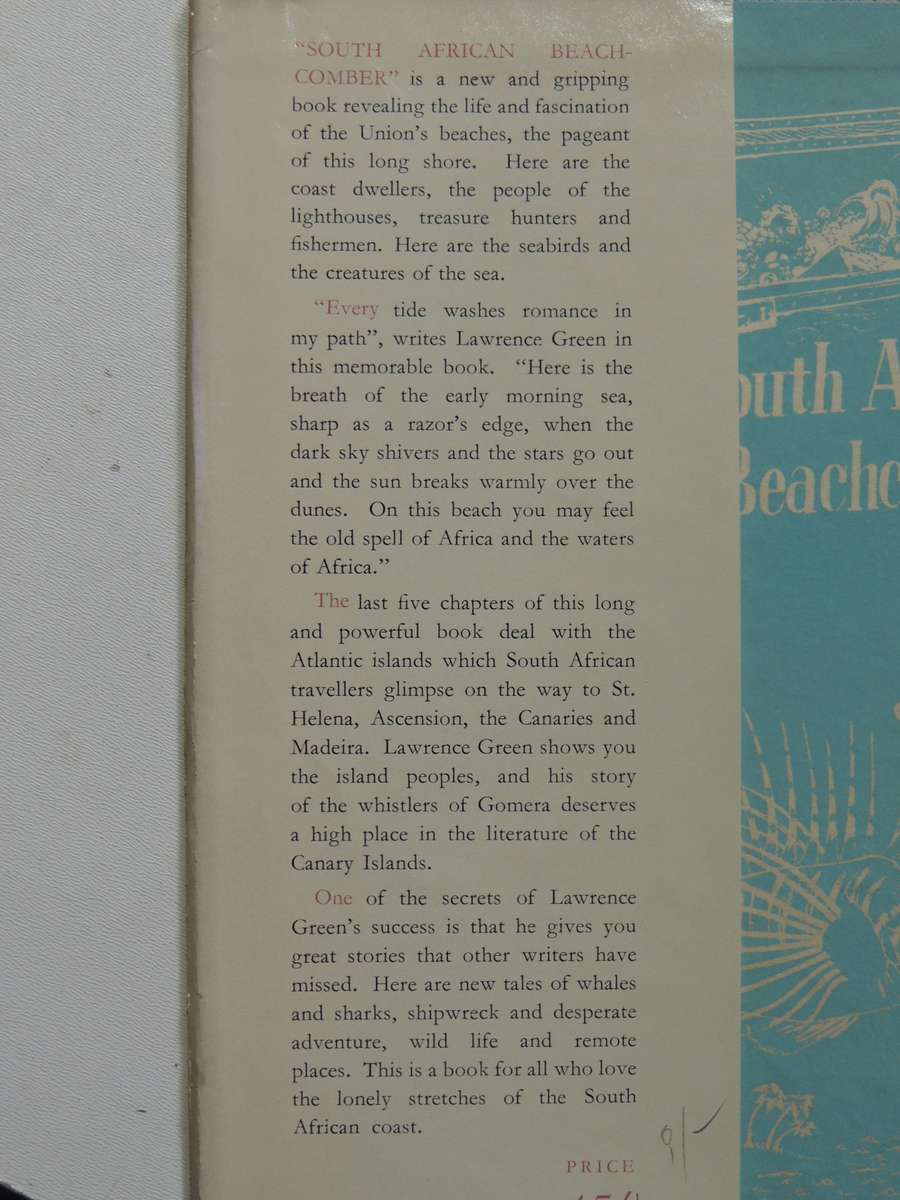 South African Beachcomber - Lawrence G. Green  1958 1st edition