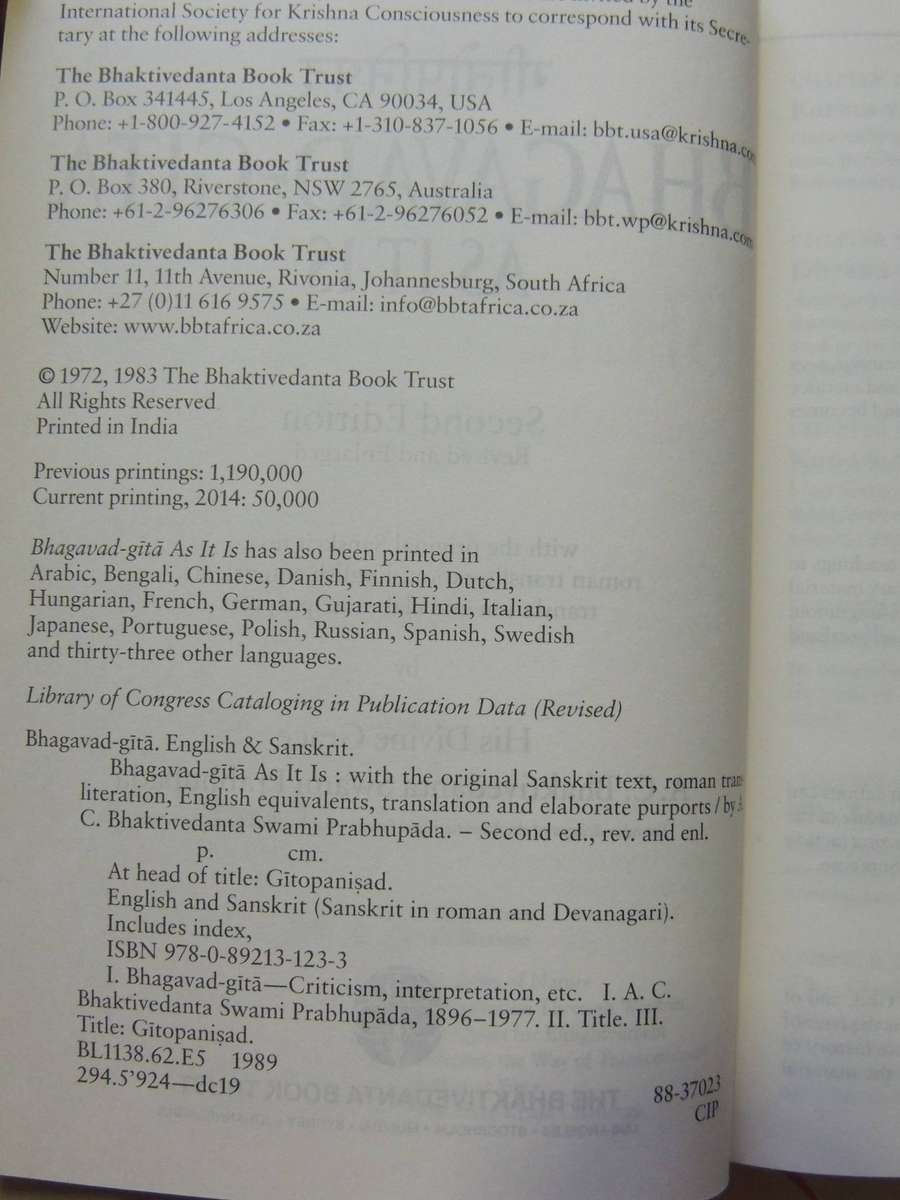 Bhagavad-Gita As It Is