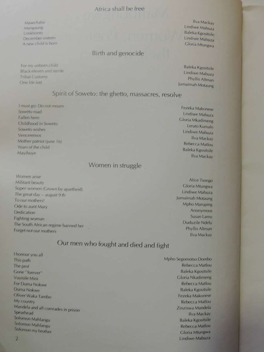 Malibongwe ANC Women: Poetry Is Also Their Weapon - ed Sono Molefe