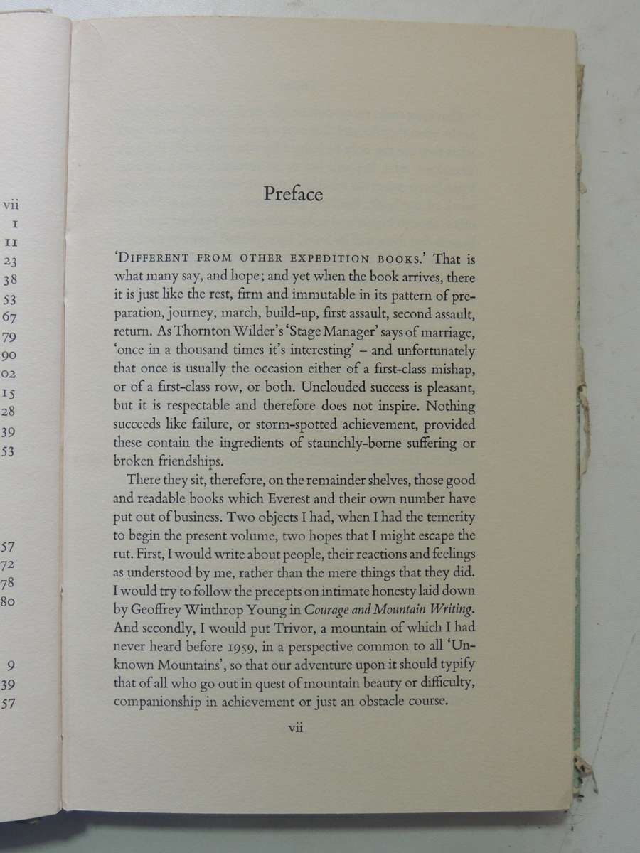 To The Unknown Mountain: Ascent Of An Unexplored Twenty-Five Thousander In Karakoram - Wilfred Noyce
