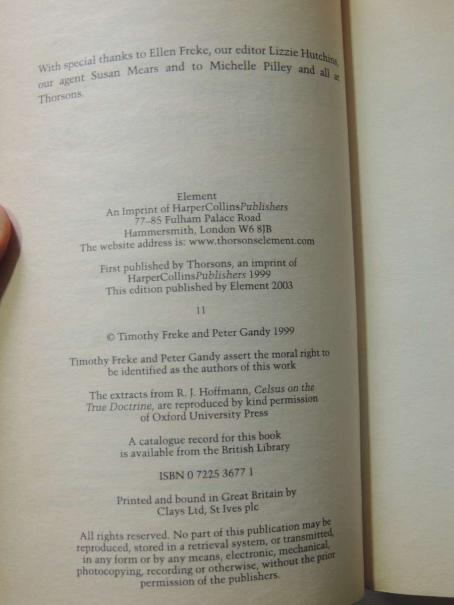 The Jesus Mysteries: Was The Original Jesus A Pagan God? - Timothy Freke & Peter Gandy