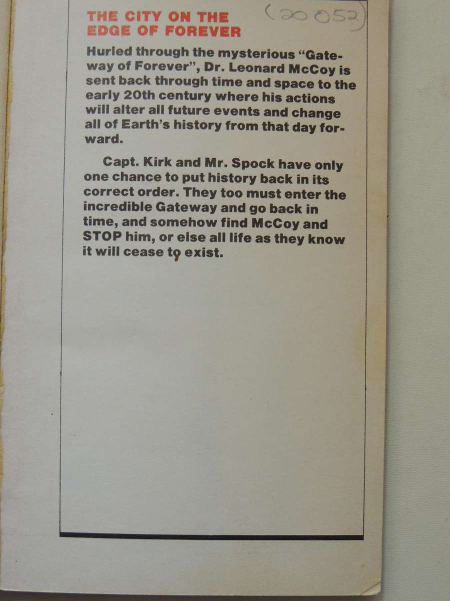 Star Trek Fotonovel #1: City On The Edge Of Forever- Harlan Ellison