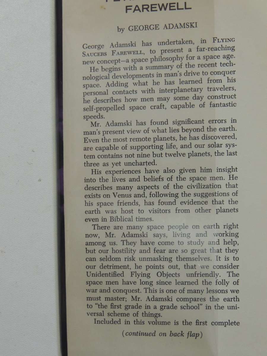 Flying Saucers Farewell - George Adamski  Scarce  1st Edition, 1961