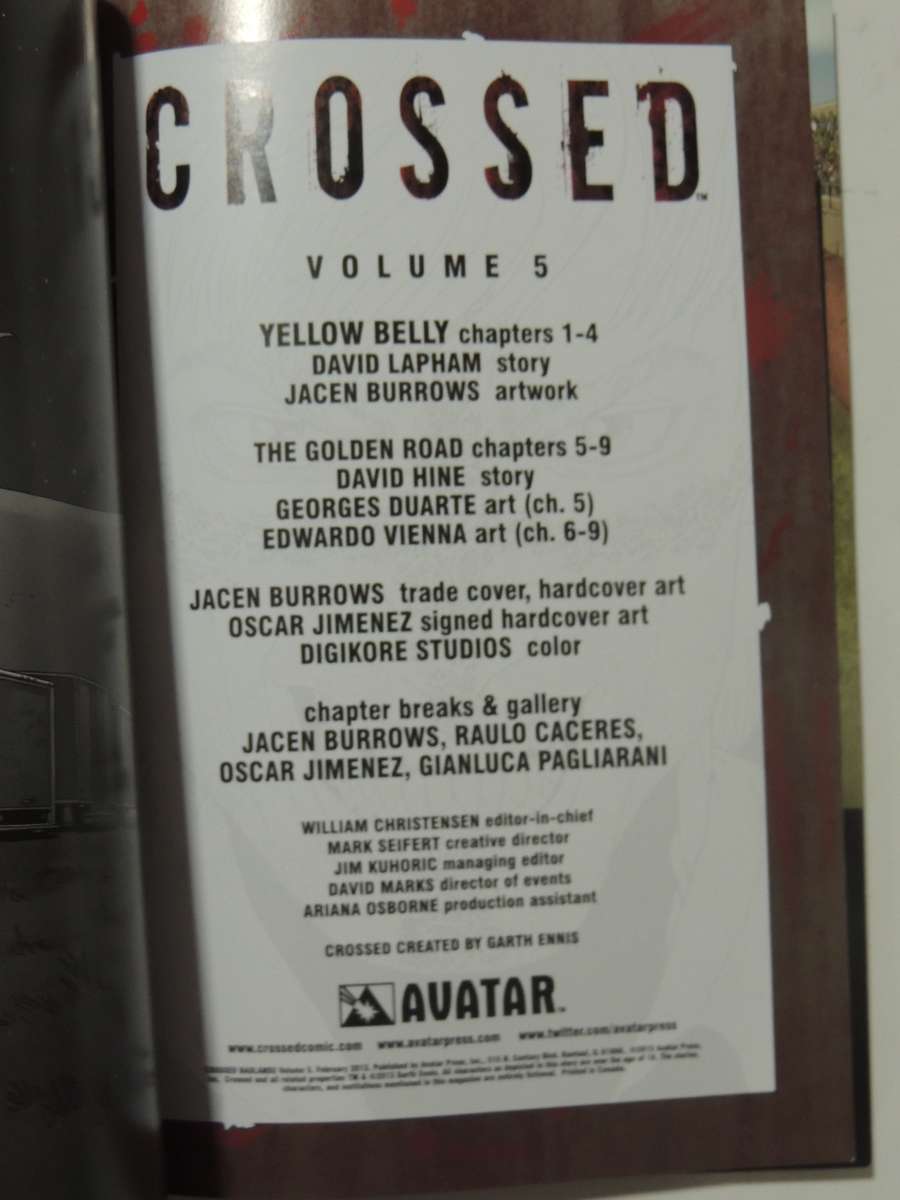 Crossed Vol 5 - David Lapham & Jacen Burrows