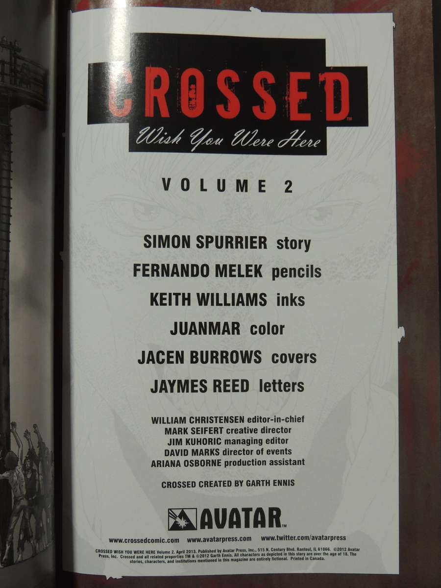 Crossed: Wish You Were Here Vol 2 - Simon Spurrier & Fernando Melek