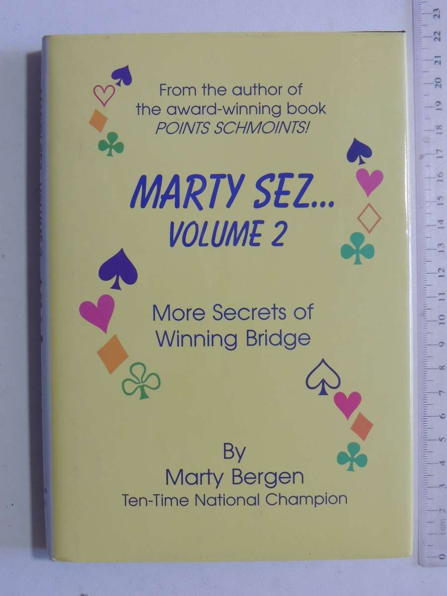Marty Sez Volume 2  More Secrets of Winning Bridge - Marty Bergen Inscribed