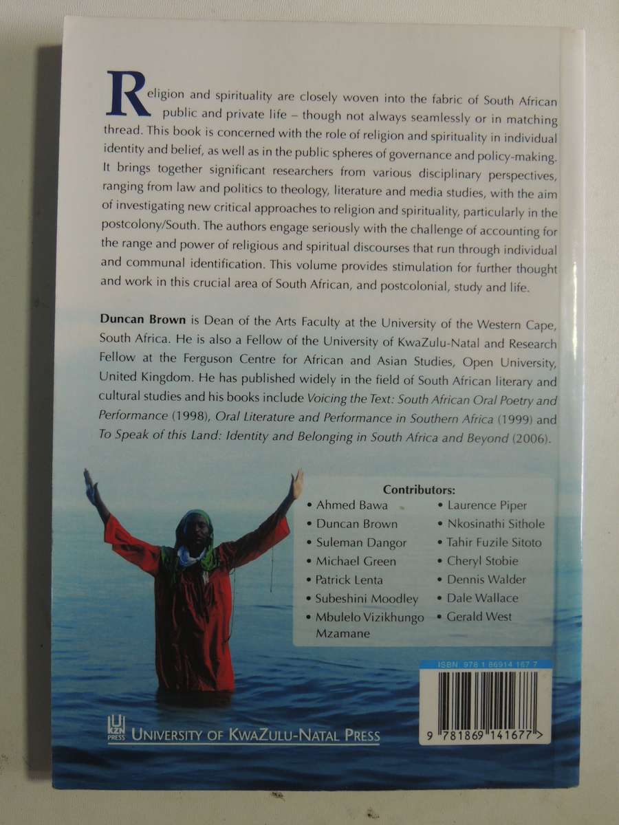 Religion And Spirituality In South Africa: New Perspectives - ed Duncan Brown