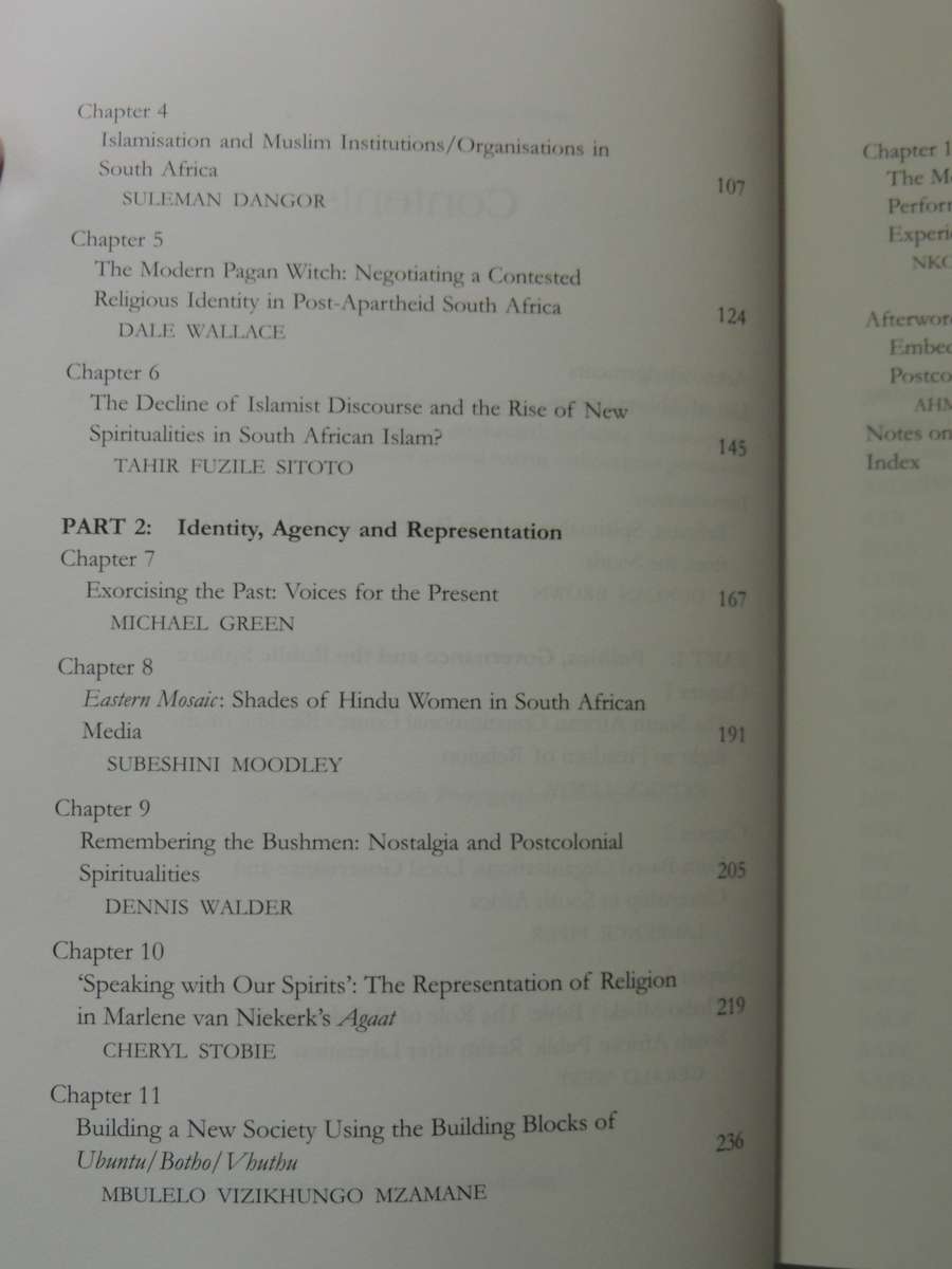 Religion And Spirituality In South Africa: New Perspectives - ed Duncan Brown