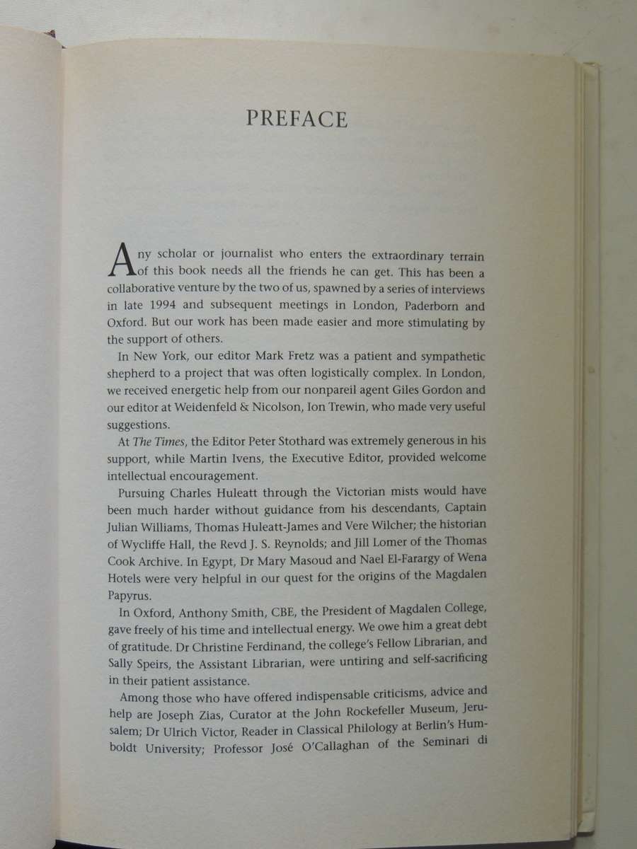 The Jesus Papyrus- Carsten Peter Thiede & Matthew D'Ancona