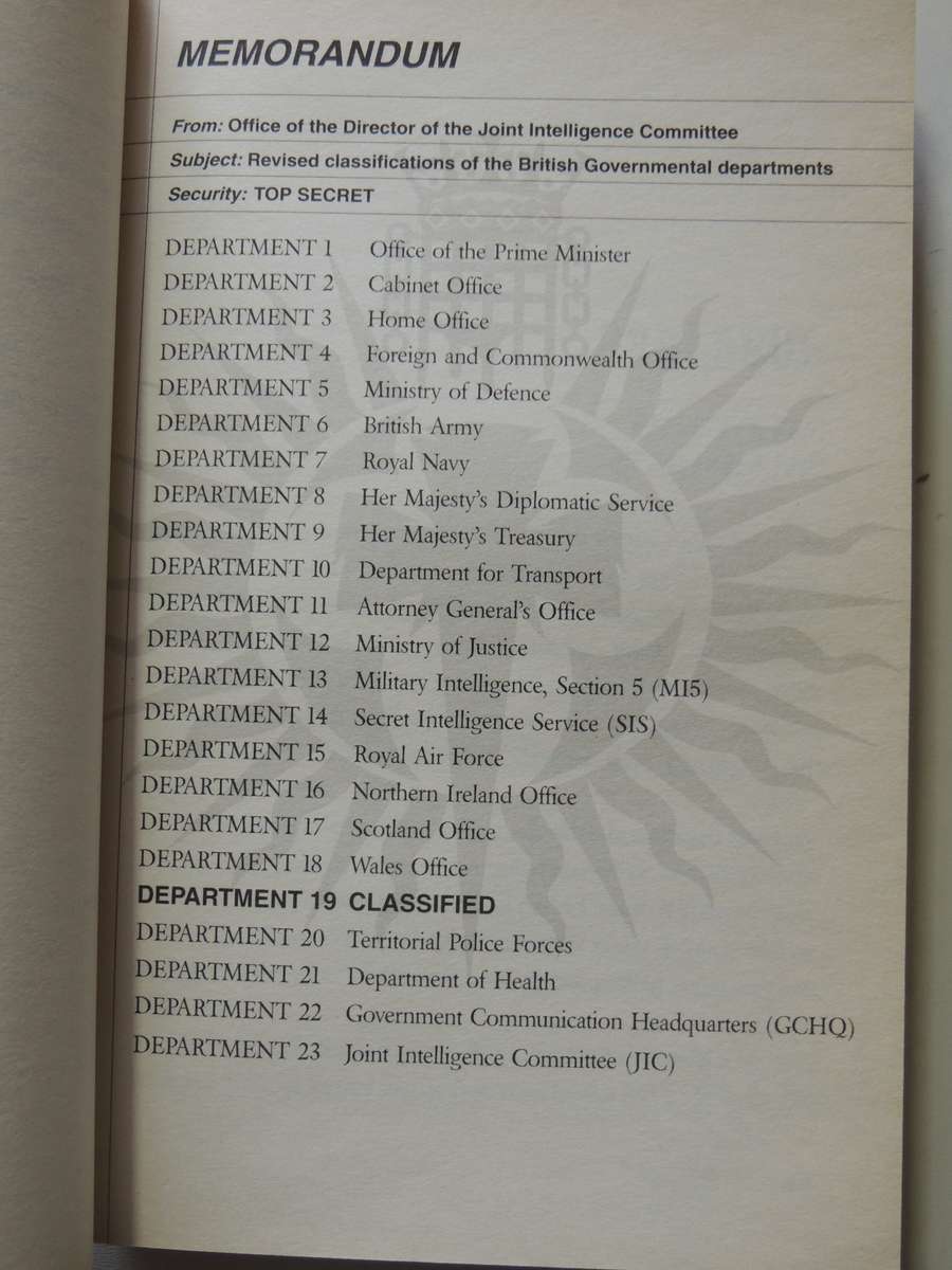Department 19, They Don't Exist, but they save your life everyday- Will Hill