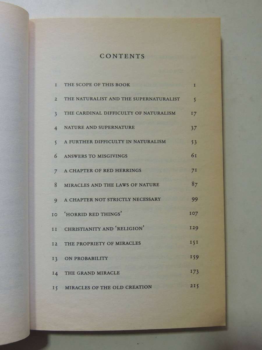 Miracles- C.S. Lewis