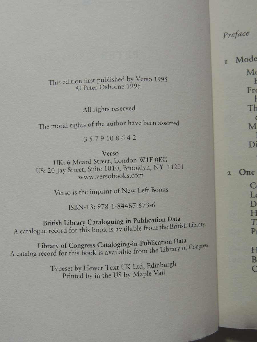 The Politics Of Time: Modernity & Avant-Garde - Peter Osbourne