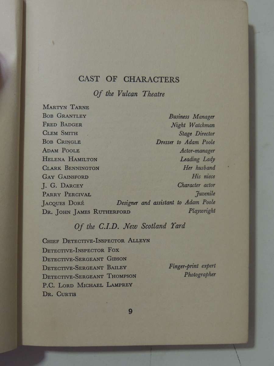 Opening Night - Ngaio Marsh    1st edition