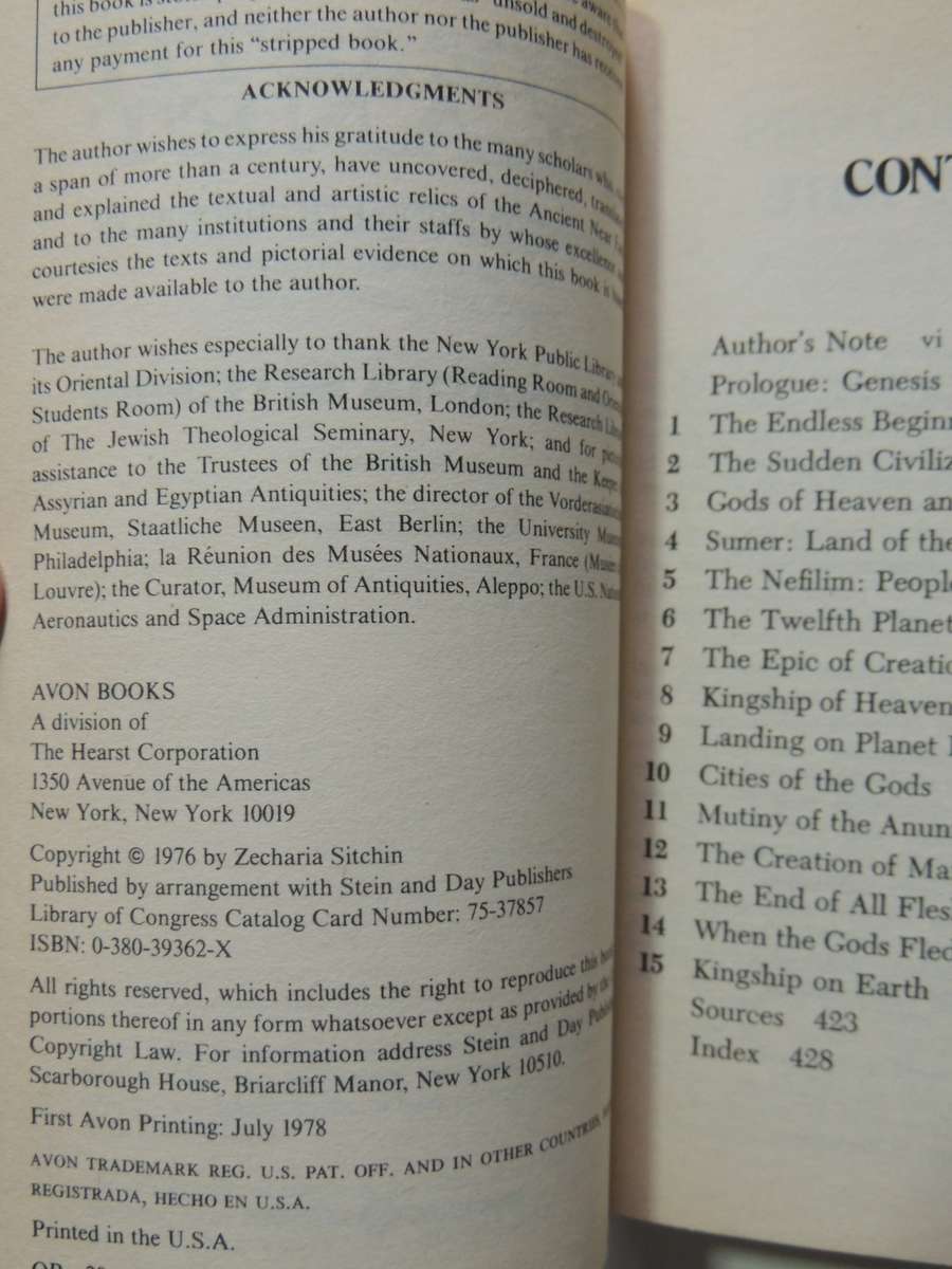 The 12th Planet,  Book 1 of The Earth Chronicles - Zecharia Sitchin