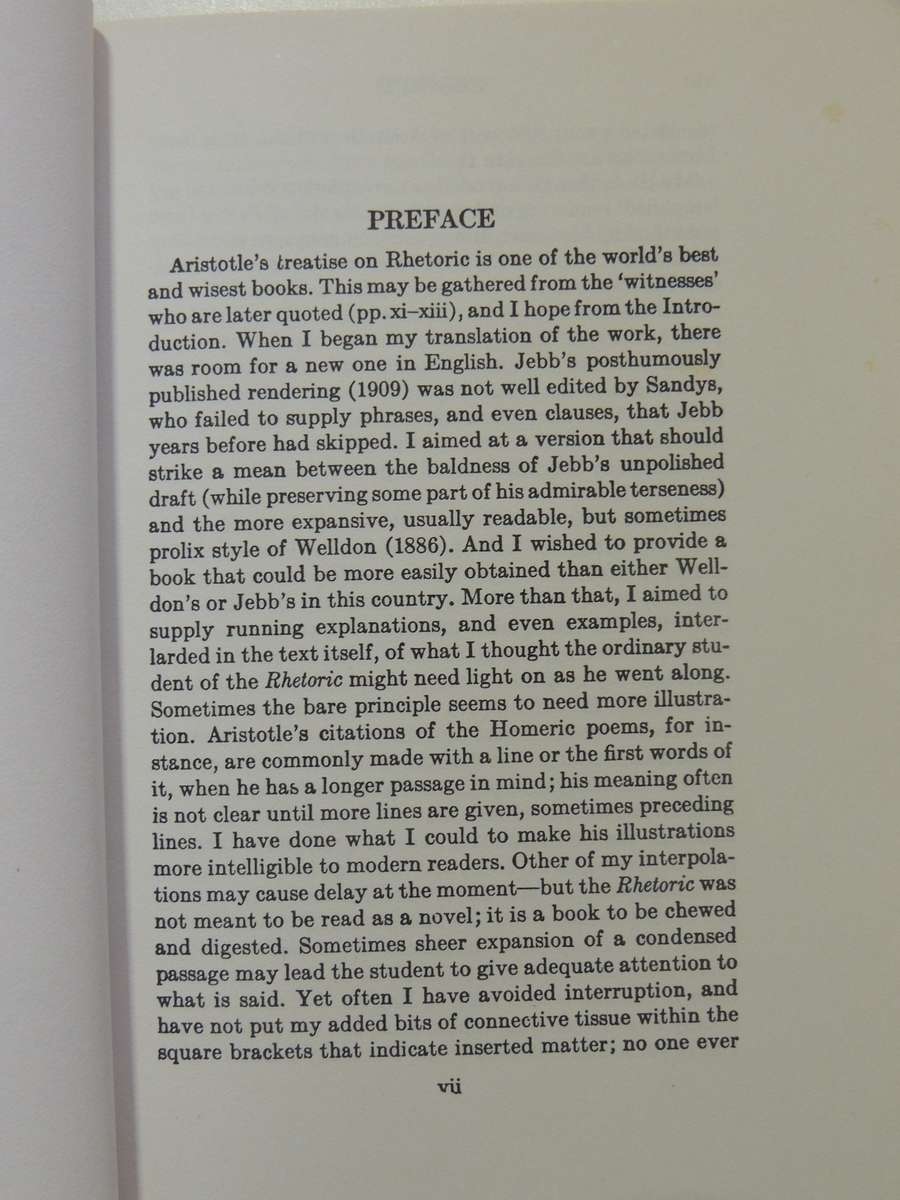 The Rhetoric Of Aristotle - Lane Cooper