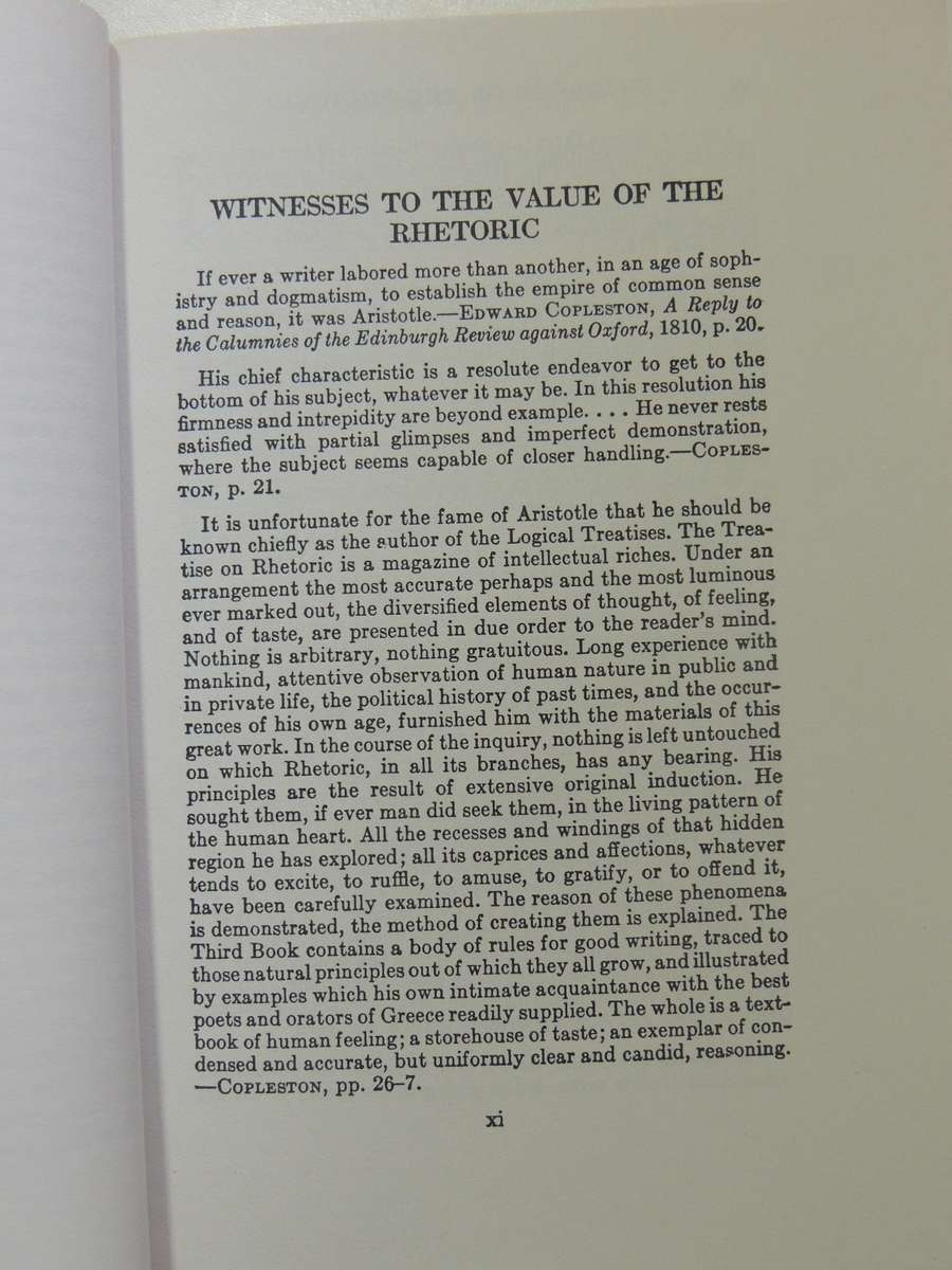 The Rhetoric Of Aristotle - Lane Cooper