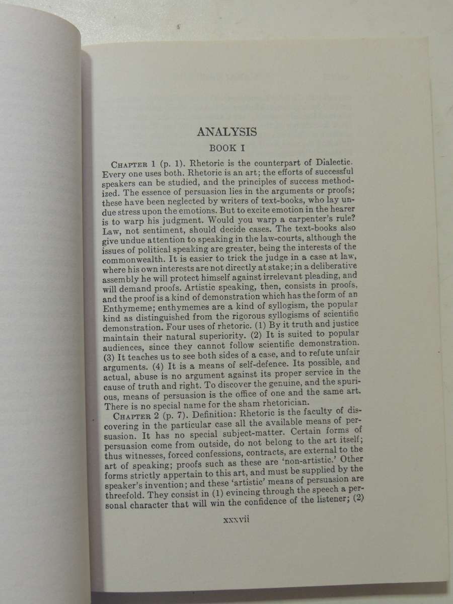 The Rhetoric Of Aristotle - Lane Cooper