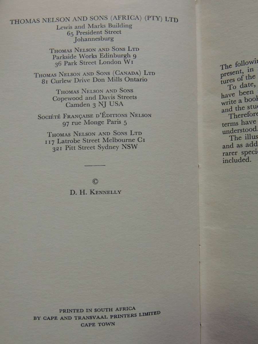 Marine Shells Of A Southern Africa - D.H. Kennelly