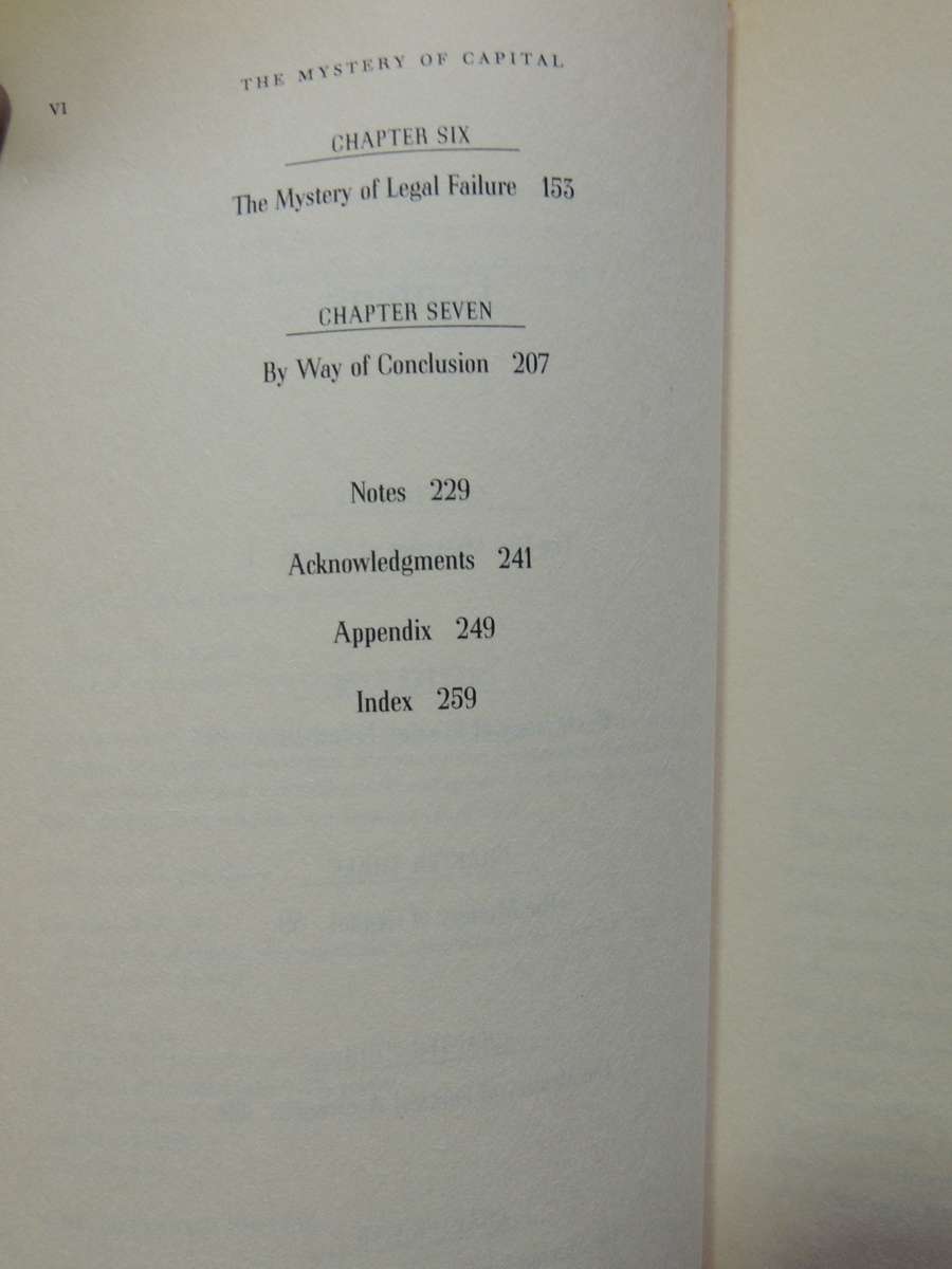The Mystery Of Capital: Why Capitalism Triumphs In The West &Fails Everywhere Else -Hernando De Soto