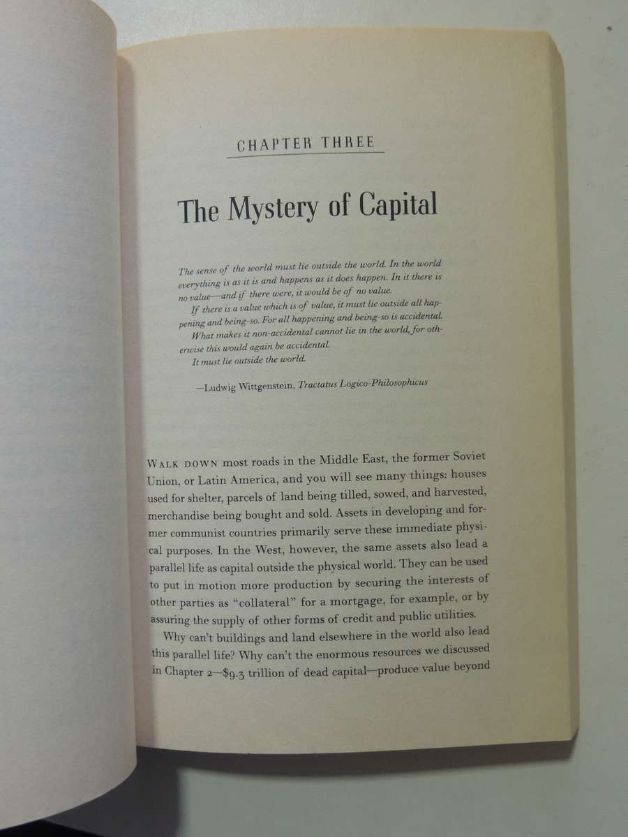 The Mystery Of Capital: Why Capitalism Triumphs In The West &Fails Everywhere Else -Hernando De Soto