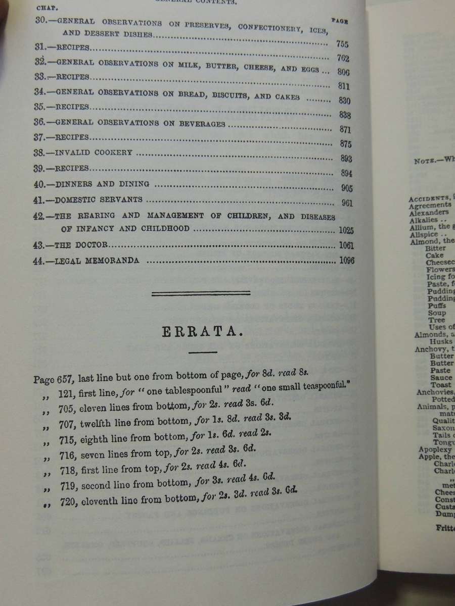 Mrs Beeton's Book Of Household Management: An Illustrated Facsimile Of The First Edition Isabella Be