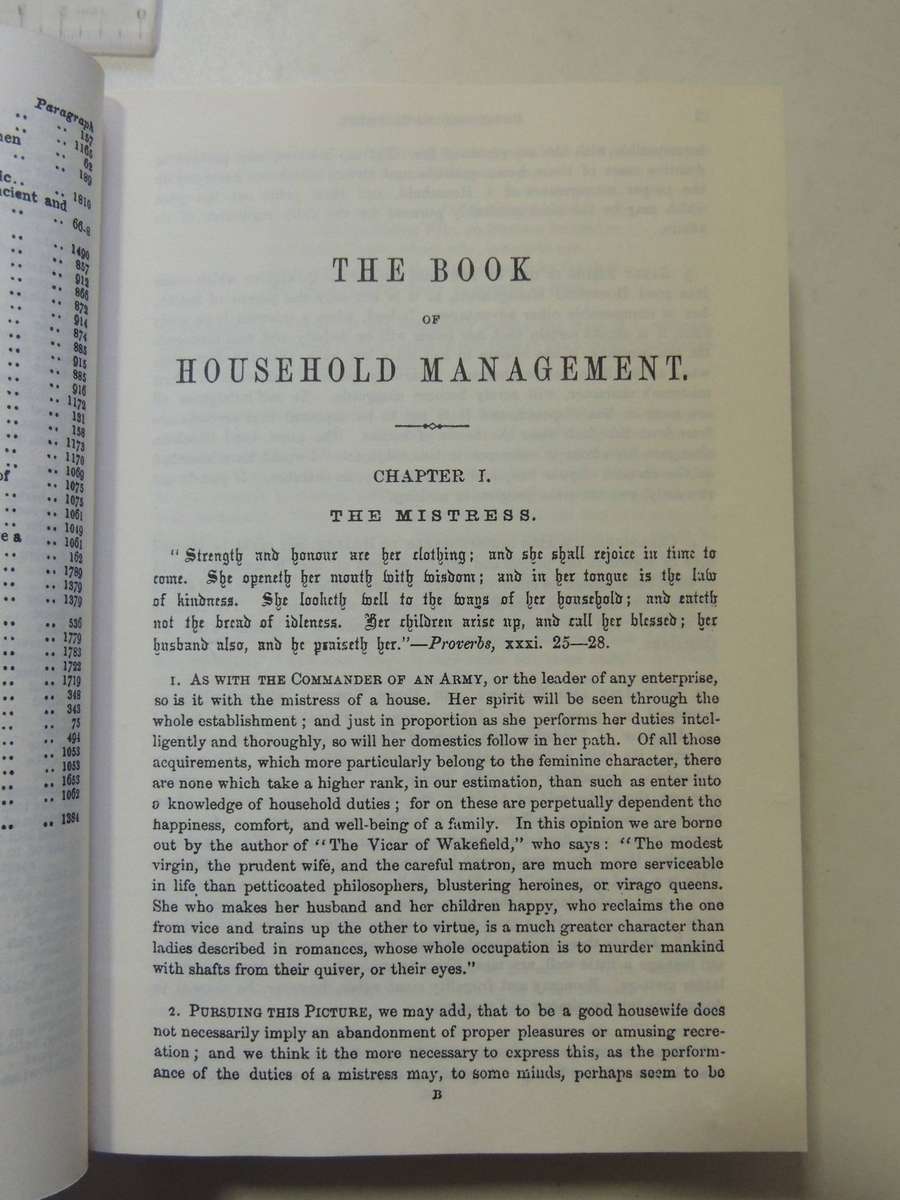 Mrs Beeton's Book Of Household Management: An Illustrated Facsimile Of The First Edition Isabella Be