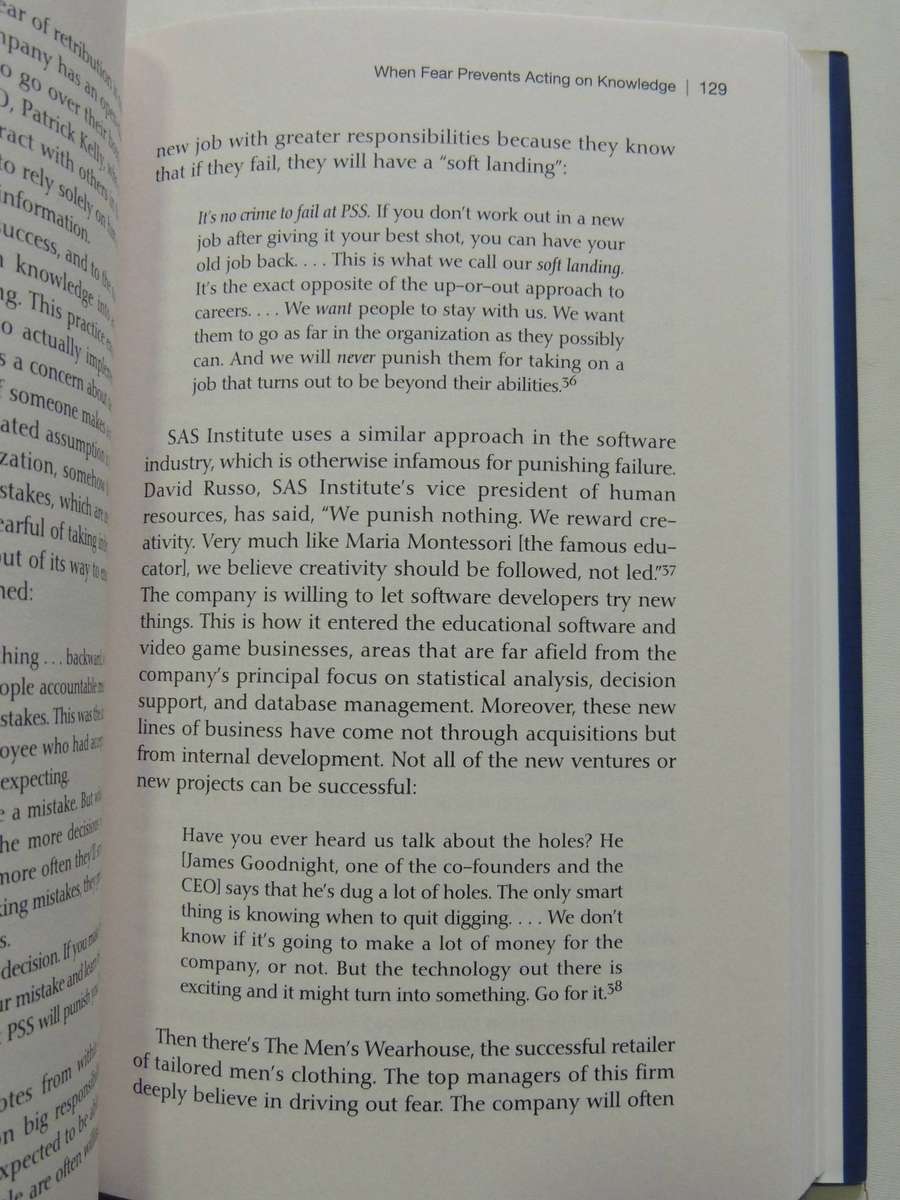 The Knowing-Doing Gap: How Smart Companies Turn Knowledge Into Action Jeffrey Pfeffer & Robert I. Su