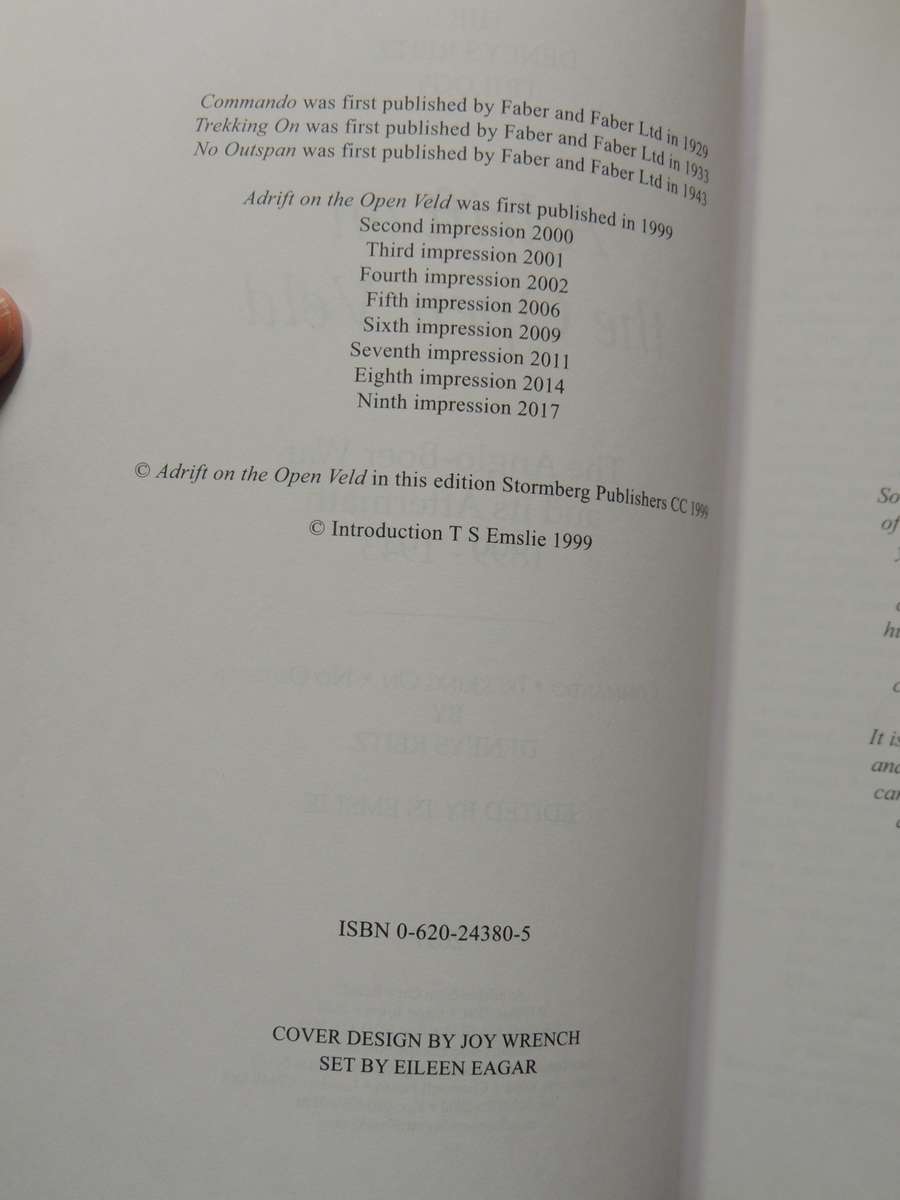 Adrift On The Open Veld: The Anglo-Boer War And Its Aftermath 1899-1943 - Deneys Reitz