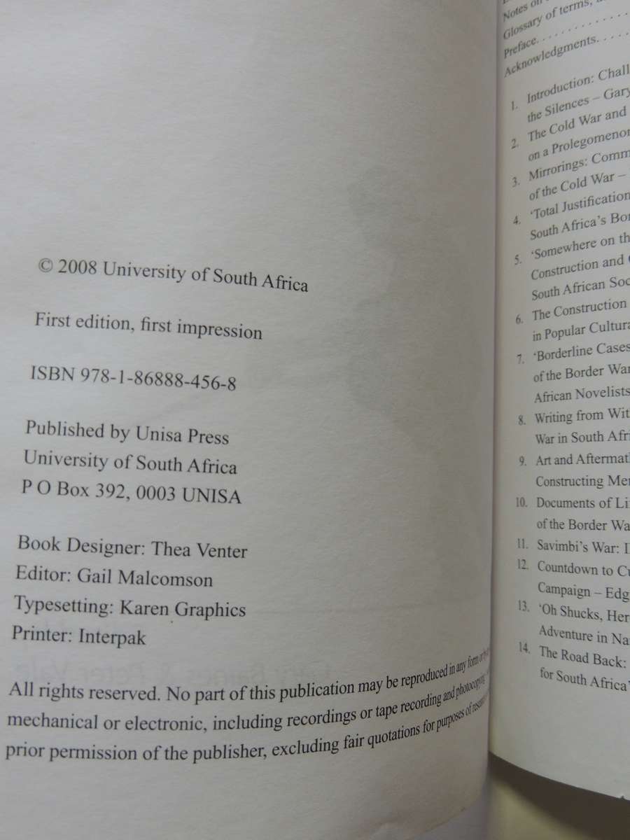 Beyond The Border War - New Perspectives On South Africa's Late-Cold War Conflict