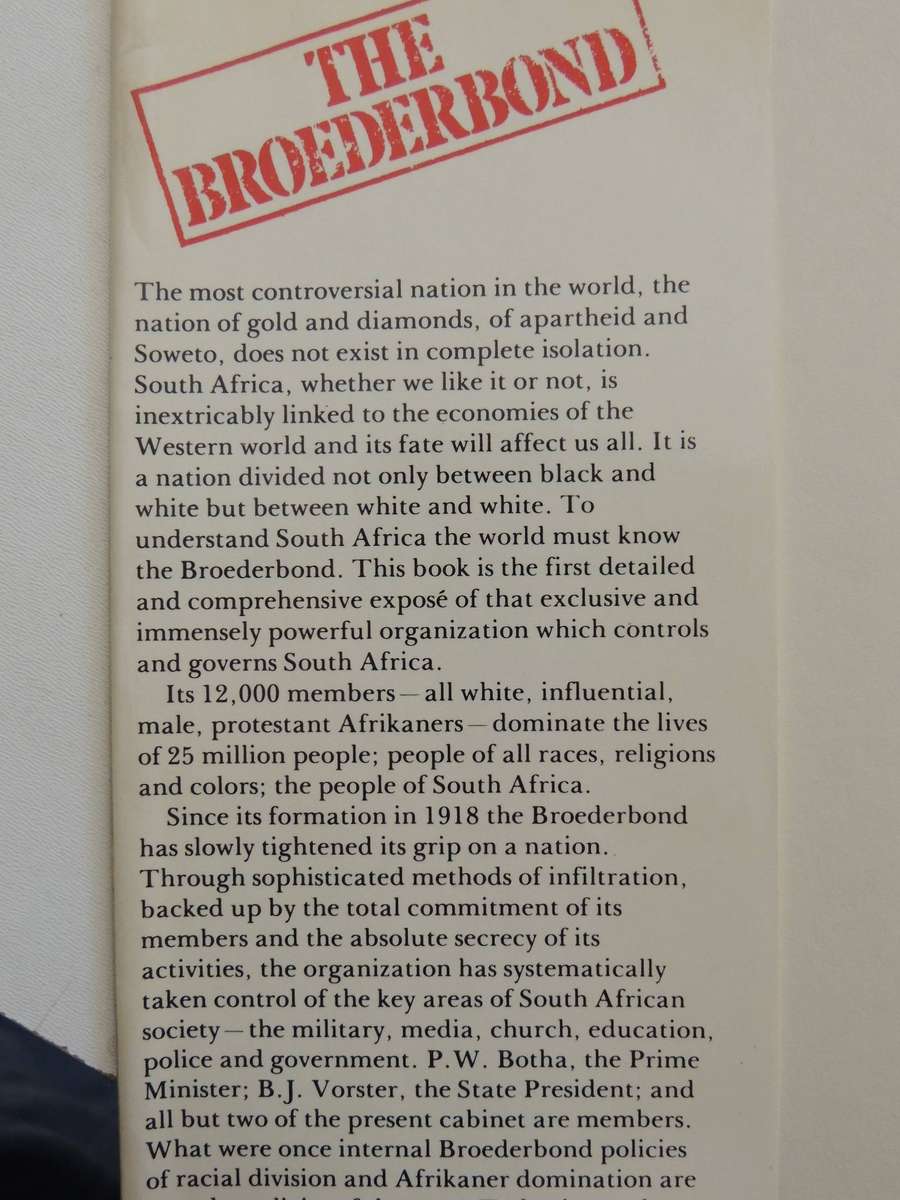 The Broederbond (1st US Edition) - Ivor Wilkins & Hans Strydom