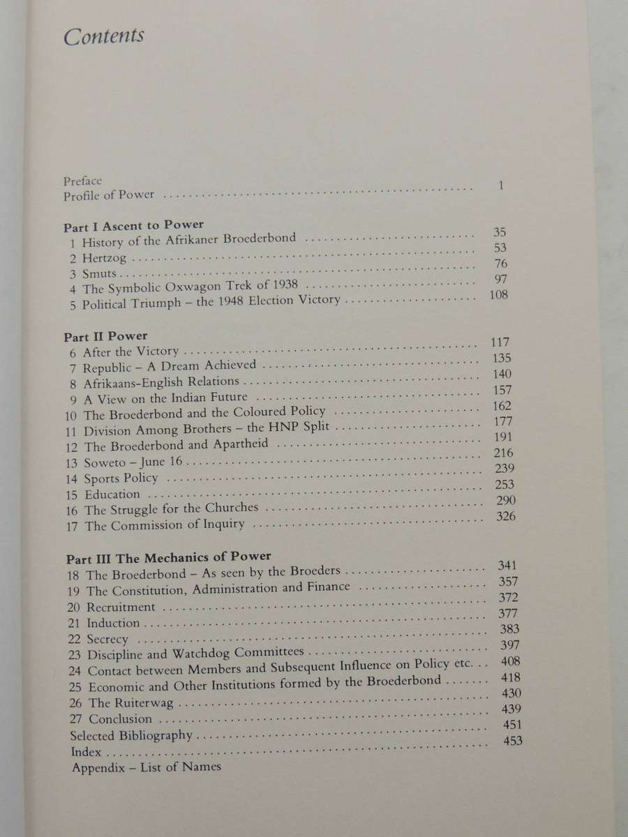 The Broederbond (1st US Edition) - Ivor Wilkins & Hans Strydom