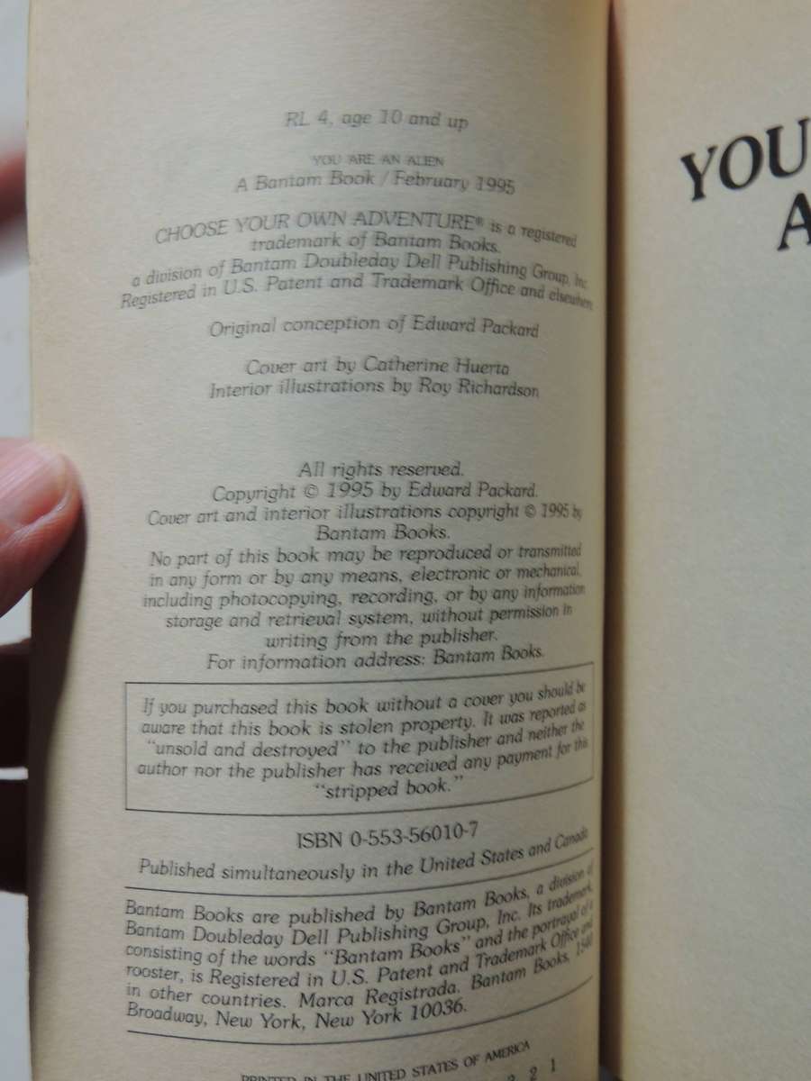 Choose Your Own Adventure No. 156: You Are An Alien - Edward Packard