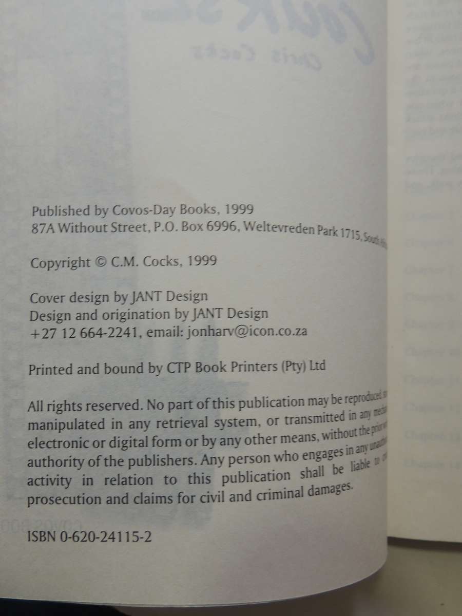 Survival Course- Chris Cocks    1st Ed, 1999