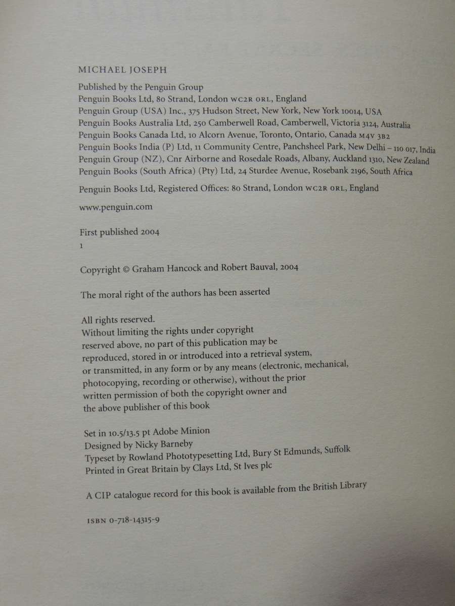 Talisman: Sacred Cities, Secret Faith - Graham Hancock & Robert Bauval