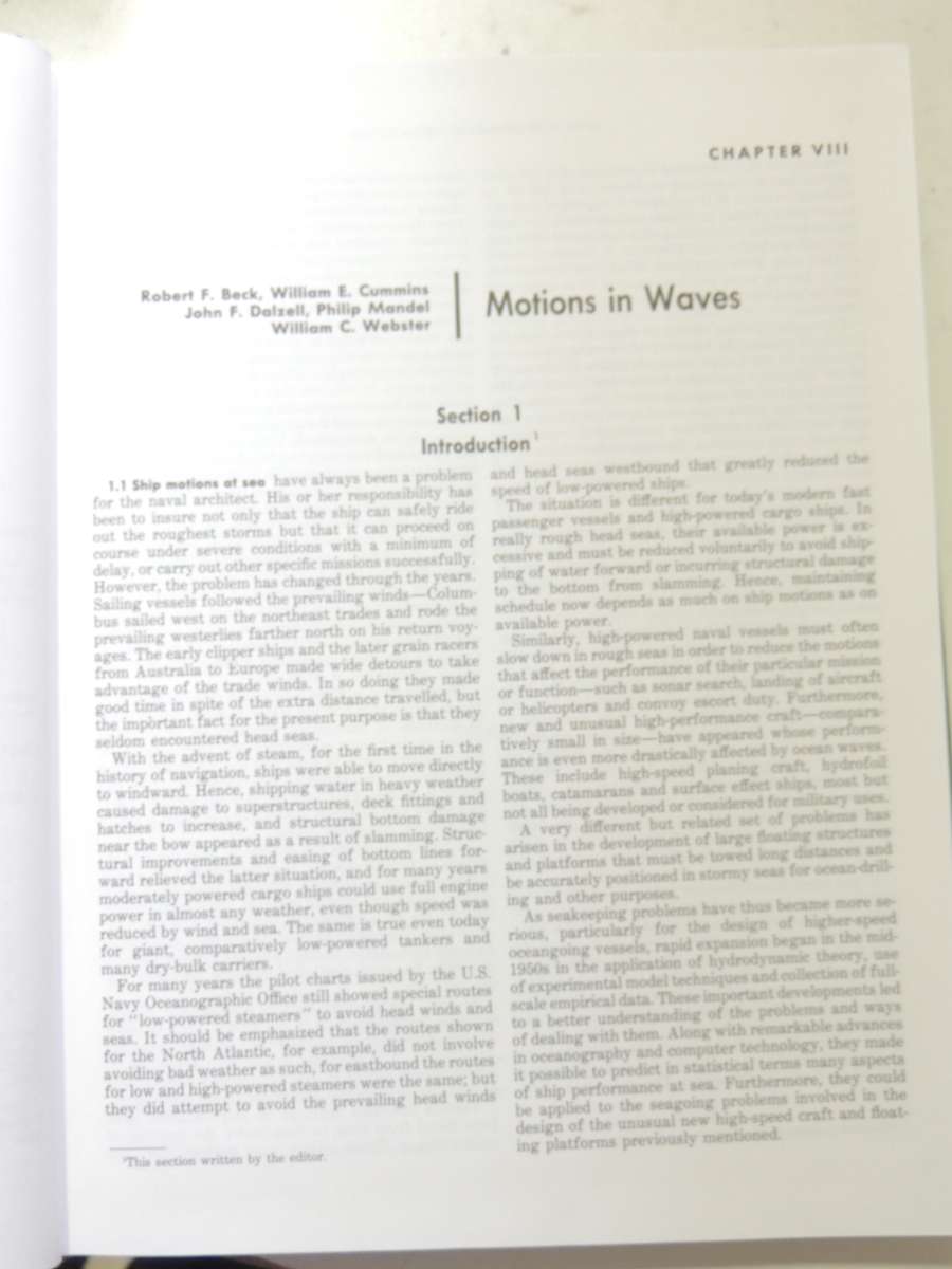 Principles of Naval Architecture Volume III: Motions in Waves & Controllability - ed Edward V. Lewis