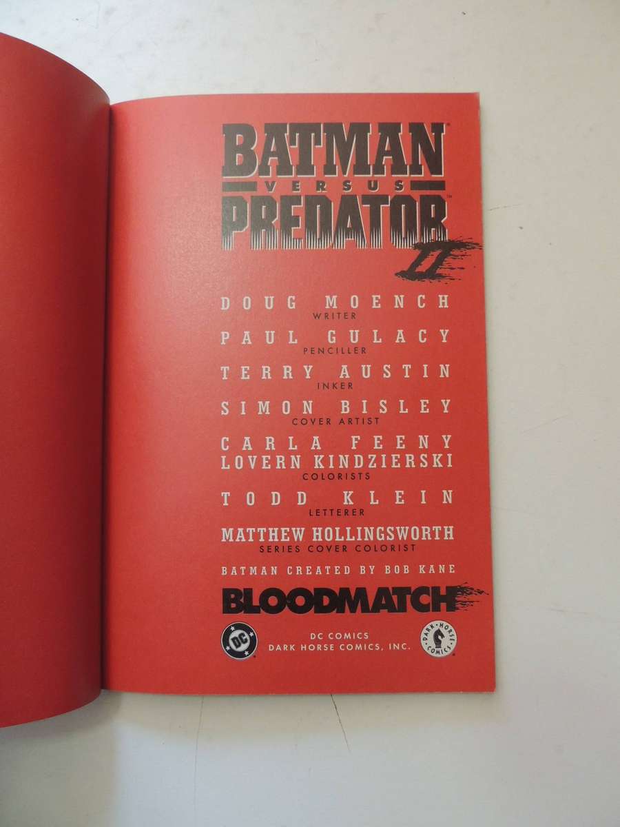 Batman Versus Predator II: Bloodmatch - Doug Moench, Paul Gulacy & Terry Austin