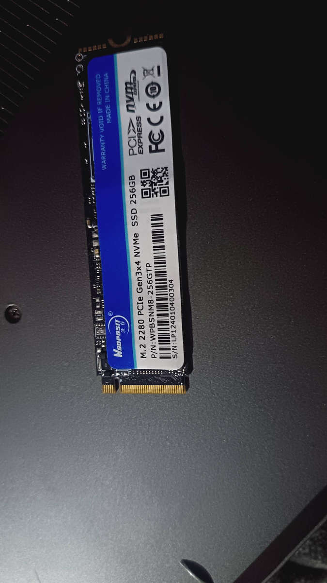 256GB M.2 2280 PCLe Gen3X4 NVMe SSD