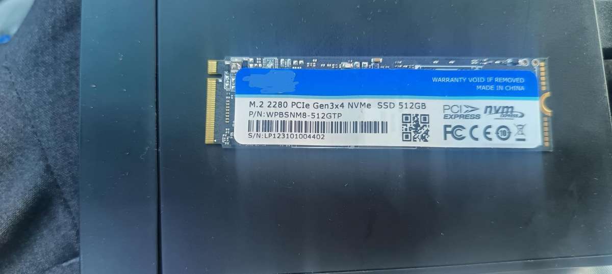 Sold 512GB M.2 2280 NVMe PCLe gen 3x4